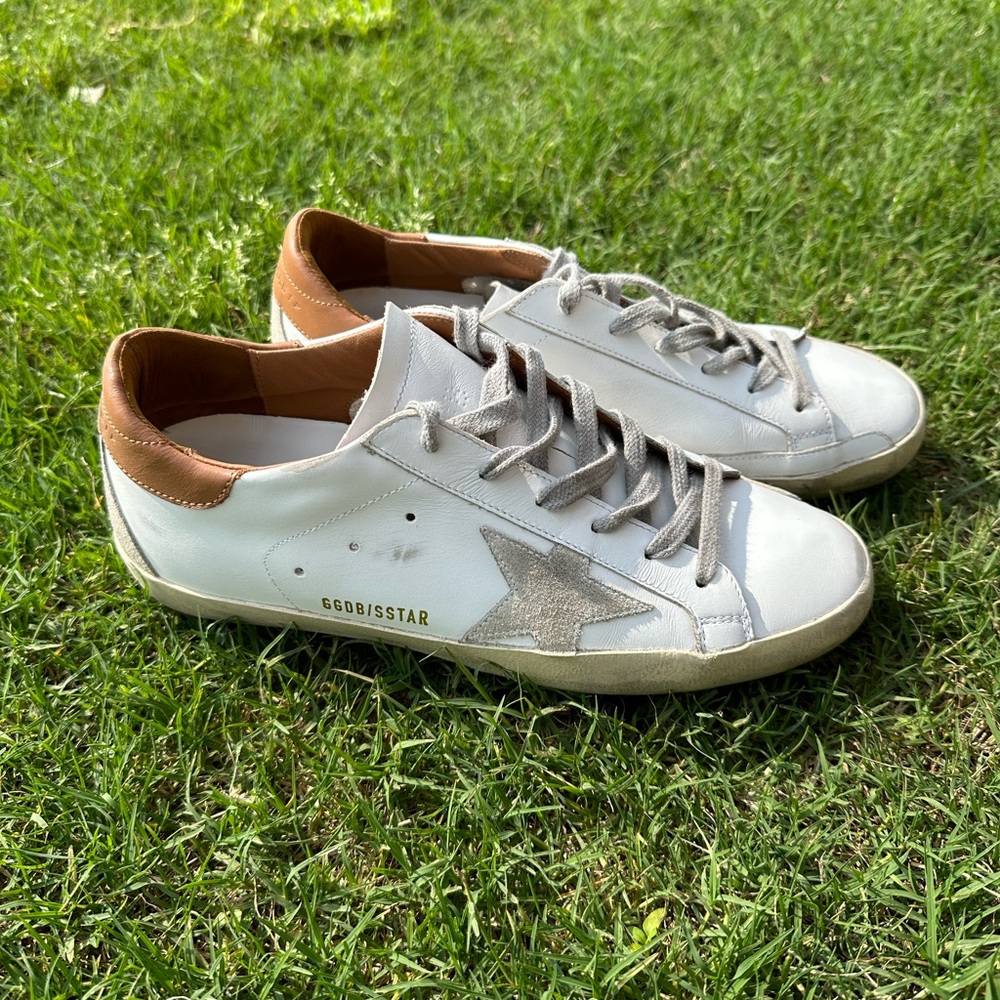 Golden Goose Superstar Sneakers White/Brown – Excellent Condition